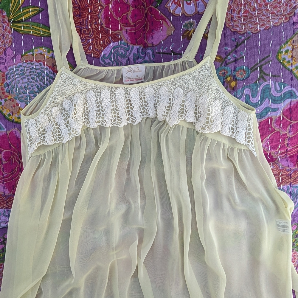 Sheer Cream Top with Lace Detail